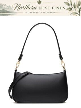 Women Retro Underarm Shoulder Bag PU Vegan Leather Crossbody Clutch